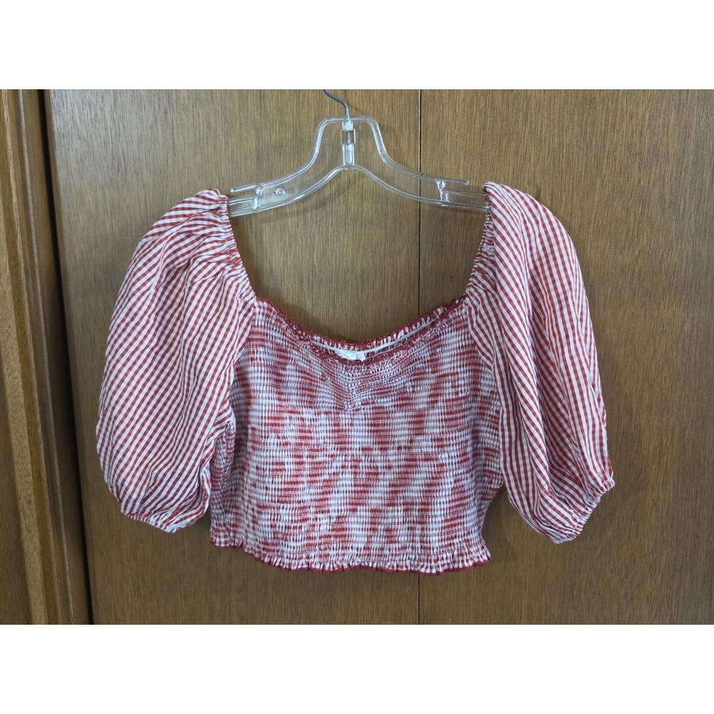 Wild Fable Teen/ Young Adult Bralette/Top. Red & White Checked Size Large